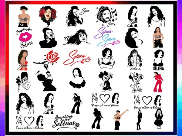 Bundle 34 design selena svg, png, pdf, dxf, cutting file for cricut, sublimation, digital download 1022516940