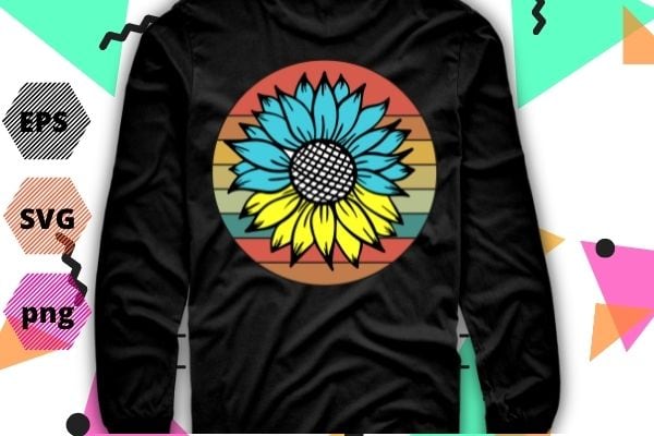 Ukraine Flag Sunflower Vintage Shirt Ukrainian Support Lover TShirt design svg, Ukraine Flag, Sunflower, Vintage Shirt, Ukrainian Support, Lover TShirt design vector,