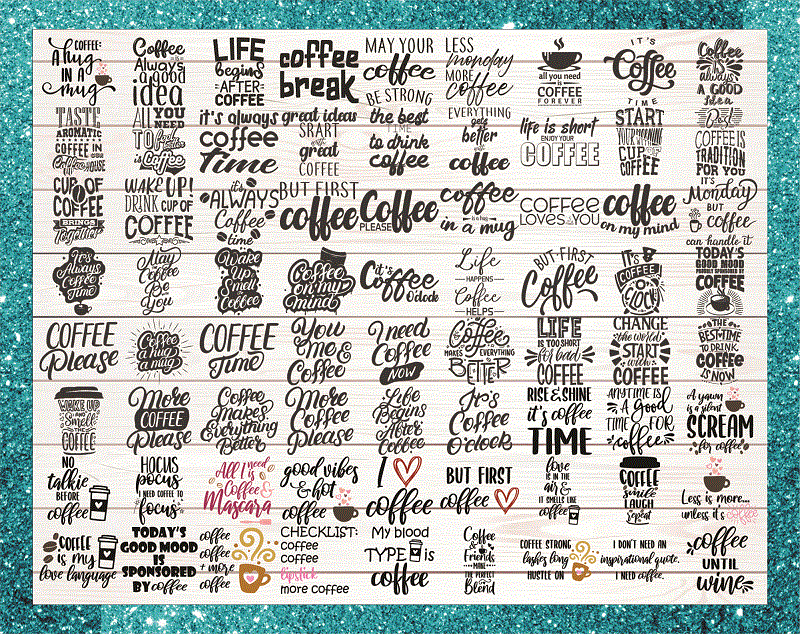 70+ Funny Coffee Quotes SVG Bundle, Coffee Lovers, Coffee Mug Quotes SVG, Silhouette Cricut Digital print, Cut File Cricut, Digital Download CB766035648