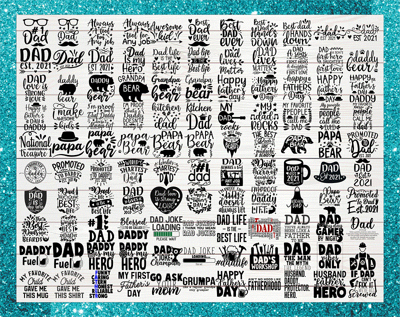 Combo 140 Designs Dad SVG Bundle, Fathers Day svg, Daddy svg, Papa svg, Best Dad Ever svg, Father’s Day svg, Family svg, Digital Download CB795217450