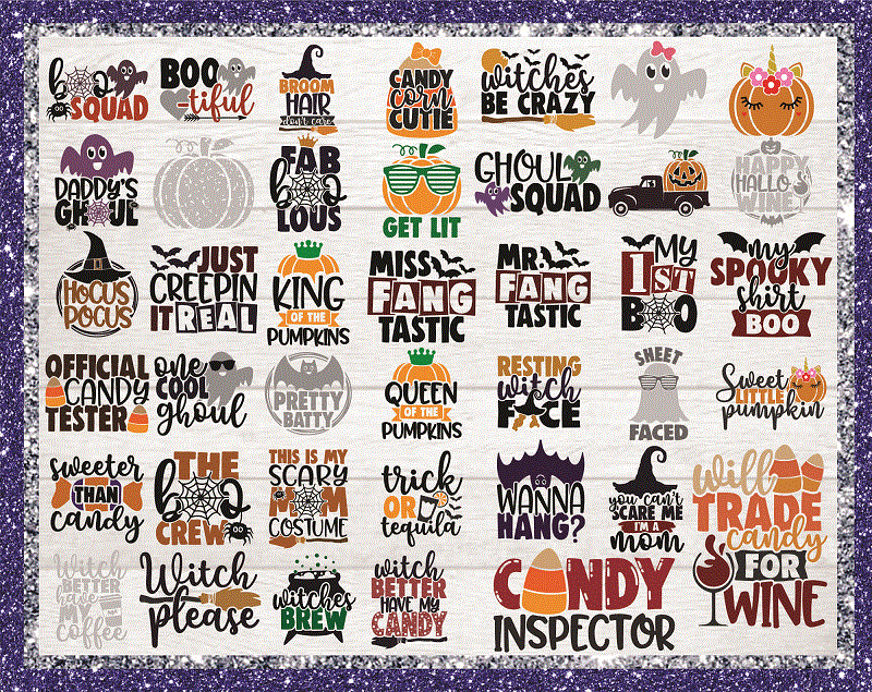 40 Designs Halloween Bundle, Halloween Svg, Halloween Shirt, Boo Squad 