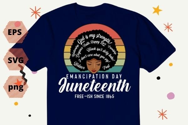 Juneteenth Freedom Day eps, Emancipation Day png, Thank you Bag Style T-Shirt design svg, Free-ish Since 1865, Juneteenth Party, Vintage, Cool, Melanin, Black Pride