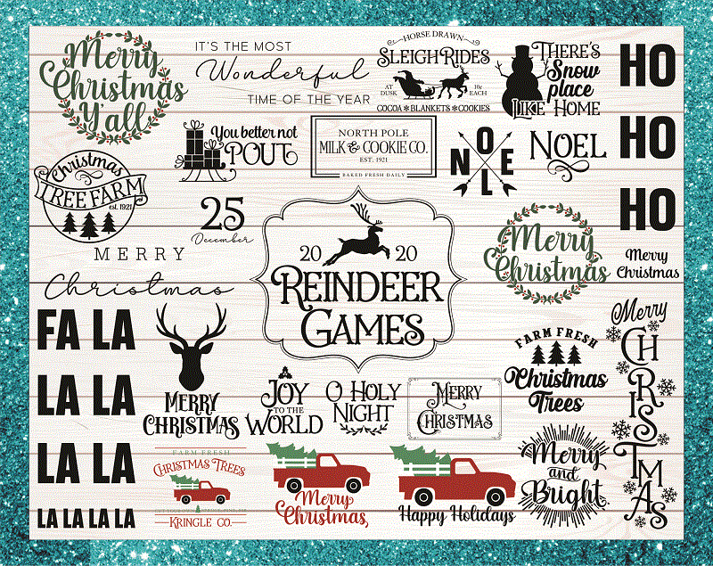 25 Christmas SVG Bundle, Christmas SVG Files For Cricut, Christmas Sign Bundle, Digital Download 1067677462