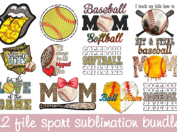 12 files sport sublimation bundle diy crafts, baseball svg files for cricut, leopard pattern silhouette files, quotes cameo htv prints