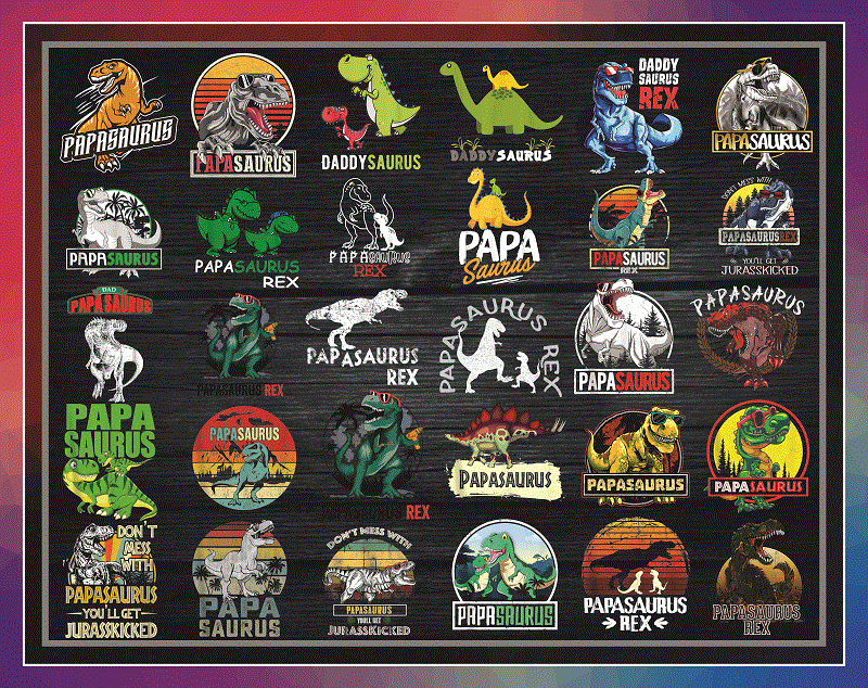 Combo 30 Designs Papa Saurus PNG, Daddy Saurus Svg, Papa Saurus Rex PNG, Dont Mess with Papa Saurus Svg, Jurasskicked Svg, Digital Download 981980349