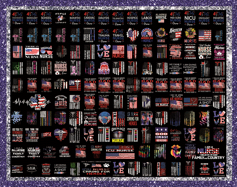 Combo 500 Nurse patriotic PNG, Bundle PNG, All American Nurse, Nurse 4th of July Png, Nurse Png, Gift For Nurse, Nurse Patriotic American 1019905207