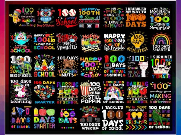 69 designs 100th days of school bundle, 100th day of school, happy 100th day of school quarantine pandemic teachers png, instant download 1001499349