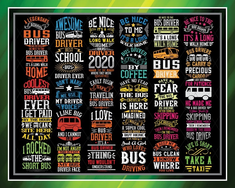 Combo 50 Designs Bus Driver Bundle Svg, School Bus Svg Bundle, School Bundle Svg, School Svg, Ai, Eps,Png, Digital Download 1033904439