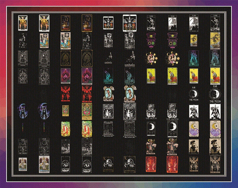 200+ Tarot Cart PNG Bundle, Tarot Art PNG For Cricut, Magical Tarot Cart, Files For Cricut, Tarot Vecto, Digital Download, Instant Download 1035911131