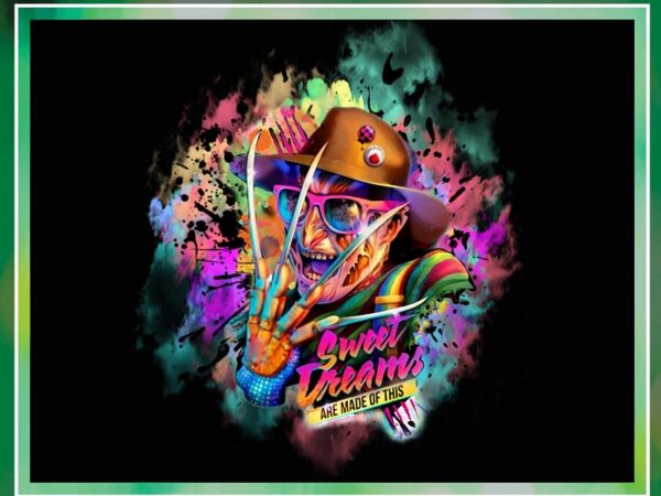 Freddy krueger rainbow bright horror sweet dreams png, sublimation design, digital download 1045754721