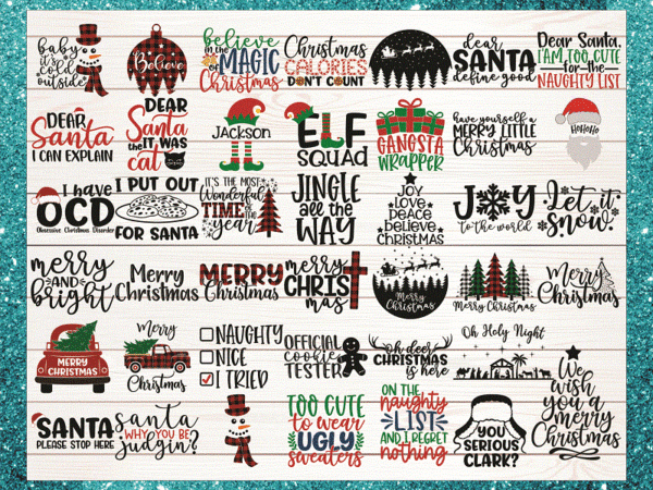 41 christmas svg bundle / funny christmas svg / cut file / cricut / clip art / commercial use / holiday svg / christmas sayings quotes / winter 870722548