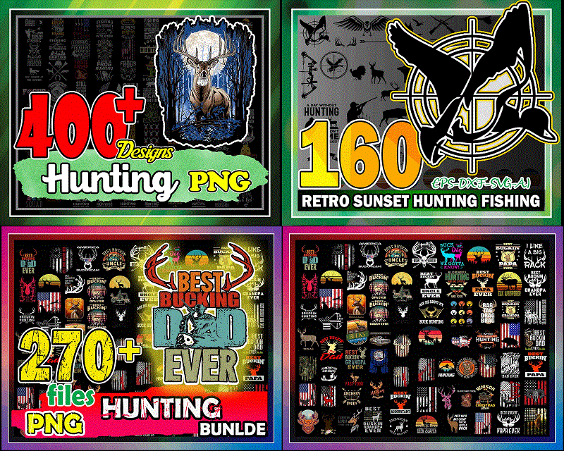 Combo 750+ Hunting Bundle, Retro Sunset Hunting Fishing SVG, Hunting Sayings Png, Deer Hunt Flag, Deer Hunter Png, Digital Download CB1005243973