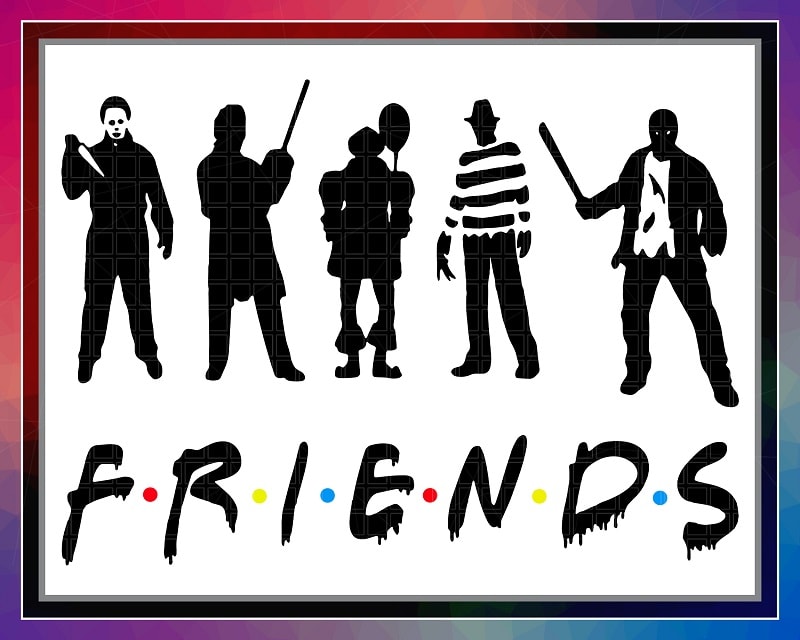 Combo 6 Horror Killers PNG, Horror Characters Friends PNG, Friends,Horror Friends Png,Horror Movie characters,halloween friend PNG 857753560