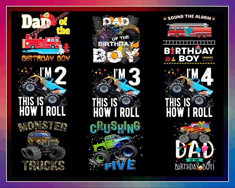 28 Designs Truck Birthday Boy Png, Monster Truck Birthday Boy Trucks Lover, Monster Truck Birthday, Gift For Son, Birthday Gift Boy 1008388872