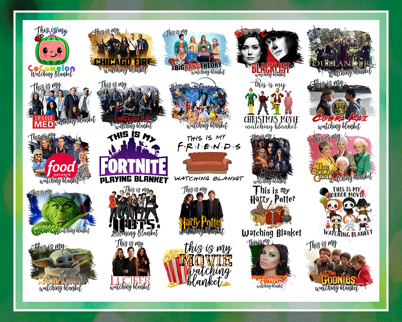 Bundle 50 Designs Netflix Blanket PNG, Hallmark Blanket, Christmas Blanket, Movie Blanket PNG, Sublimation Design, Digital Download 898004174