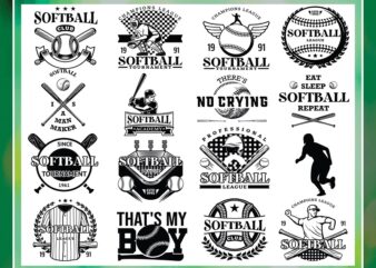 100 Designs Softball SVG Bundle, Softball svg, Softball svg design, Softbal svg vector, softball svg lover, Digital Download 1010203700