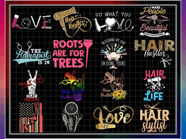 43 designs hairdresser png, hairstylist png, salon life png, floral hair dryer, hair hustler, gift for women, barber gifts. digital download 1010334749