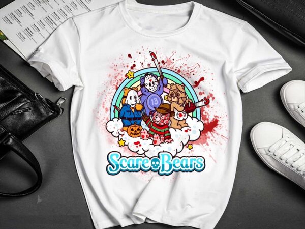 Horror scare care bears blood, halloween png, digital design sublimation, digital download 1047891451