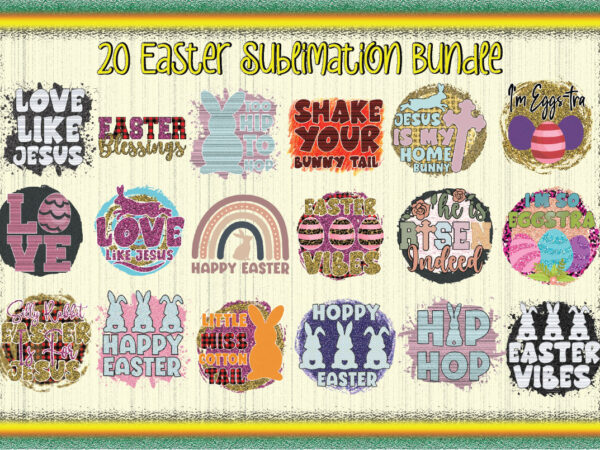 Easter sublimation bundle vector clipart