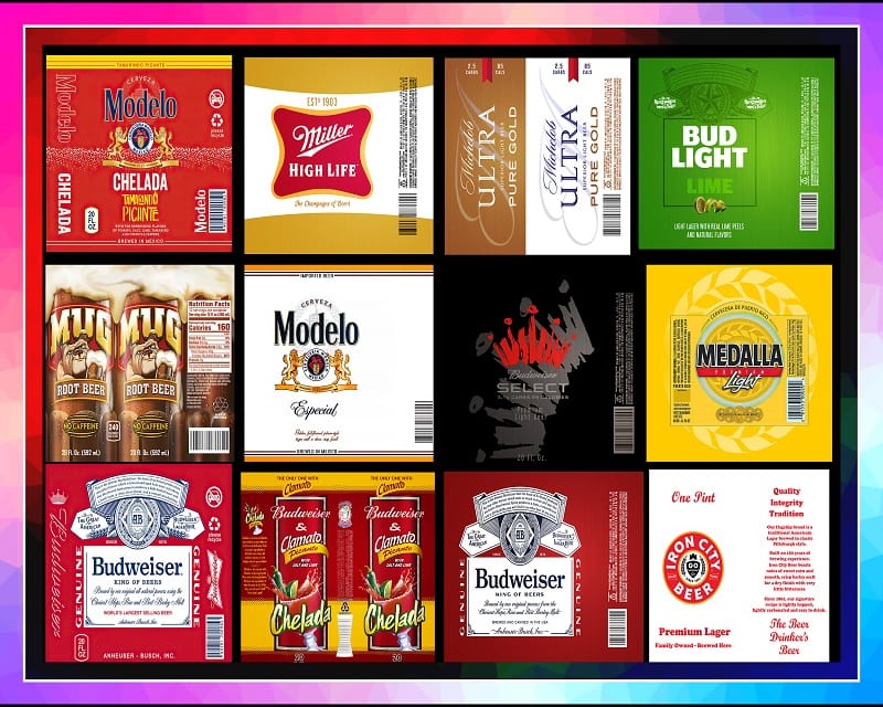 47 Beer Labels Tumbler PNG, Beer Bundle Tumbler, Beer Sublimation, Beer Design Tumbler, Beer Full Label Wrap Design, Light Beer Tumbler 992850394