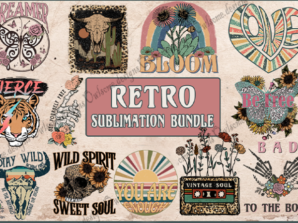 Retro bundle t-shirt design