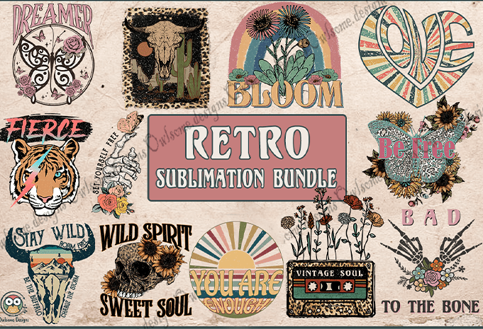 Retro Bundle t-shirt design - Buy t-shirt designs