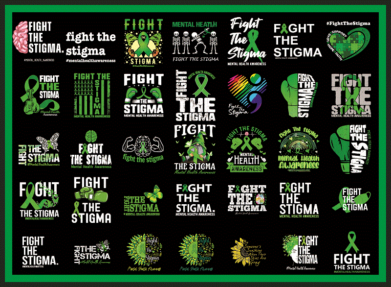 Combo 150 Fight The Stigma PNG, Bundle PNG, Mental Health PNG, Depression Awareness png, Semicolon png, Suicide Awareness, Mental Health Png 1017924287