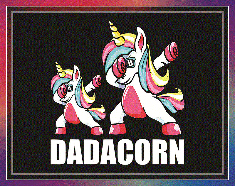 Combo 100 File, Dada Unicorn Design PNG, Unicorn Png, Digital Download, Daddy Unicorn Sublimation, Tshirt Design, Printable waterslide, 998462714