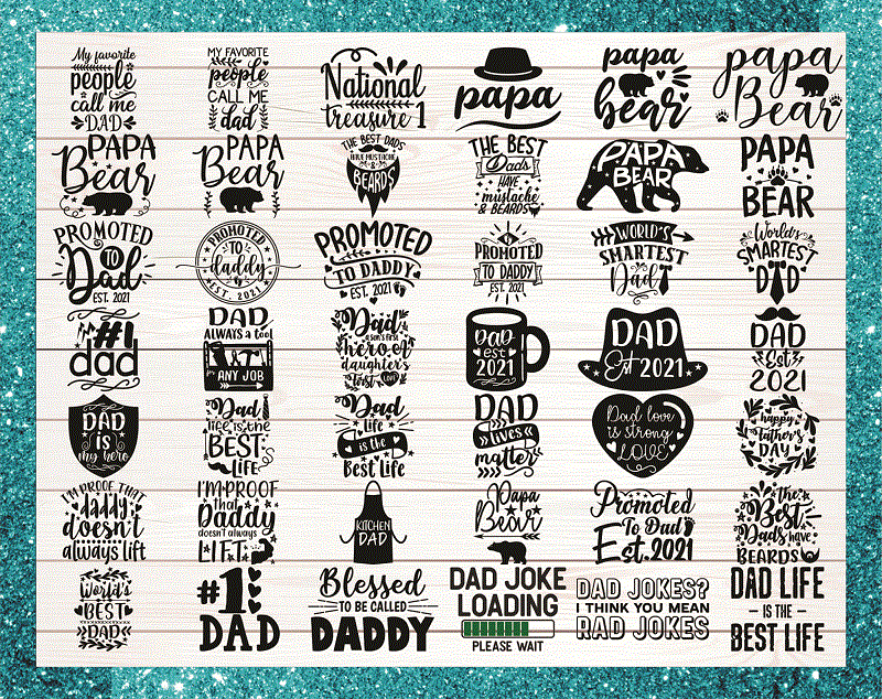 Combo 140 Designs Dad SVG Bundle, Fathers Day svg, Daddy svg, Papa svg, Best Dad Ever svg, Father’s Day svg, Family svg, Digital Download CB795217450