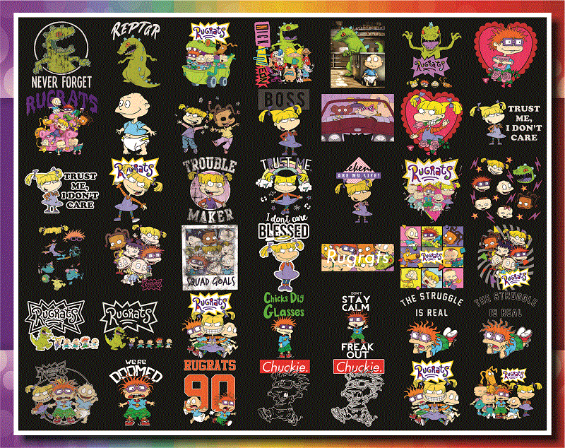 Bundle 161 Designs Rugrats Png, Rugrats Friends, Tommy Chuckie Finster, Nickelodeon, Tumbler, Decal, Sublimation Rugrats, Digital Download 1006831737