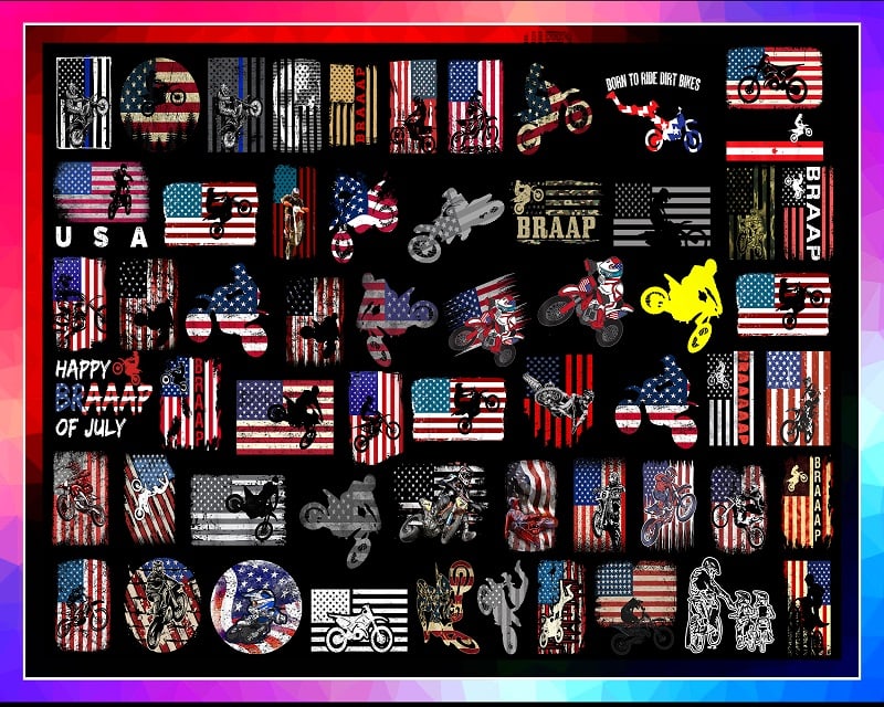 Bundle 720+ PNG, Patriotic motocross, American Flag Motocross, bundle png, Digital Download. 996329799