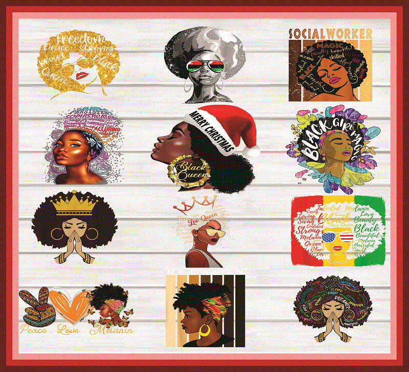 Black Girl You Are Amazing, Black Women , Black Melanin, Black Queen PNG Bundle, Afro Queen, PNG Printable, Sublimation, Digital Download 1019041627