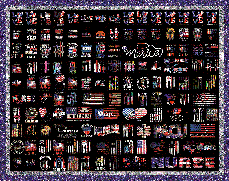 Combo 500 Nurse patriotic PNG, Bundle PNG, All American Nurse, Nurse 4th of July Png, Nurse Png, Gift For Nurse, Nurse Patriotic American 1019905207