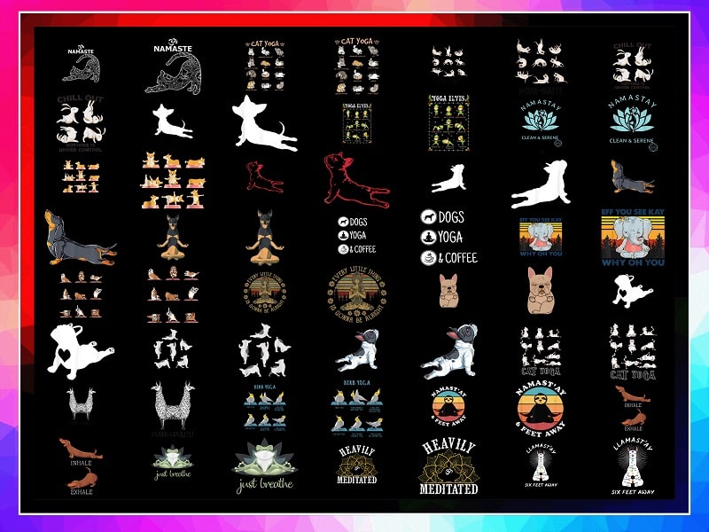 Combo 180+ Designs Fitness Yoga PNG Bundle, Yoga TShirt Bundle, Yoga Exercise PNG, yoga funny png sublimation, Instant download 1004975804