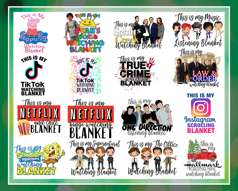 Bundle 50 Designs Netflix Blanket PNG, Hallmark Blanket, Christmas Blanket, Movie Blanket PNG, Sublimation Design, Digital Download 898004174