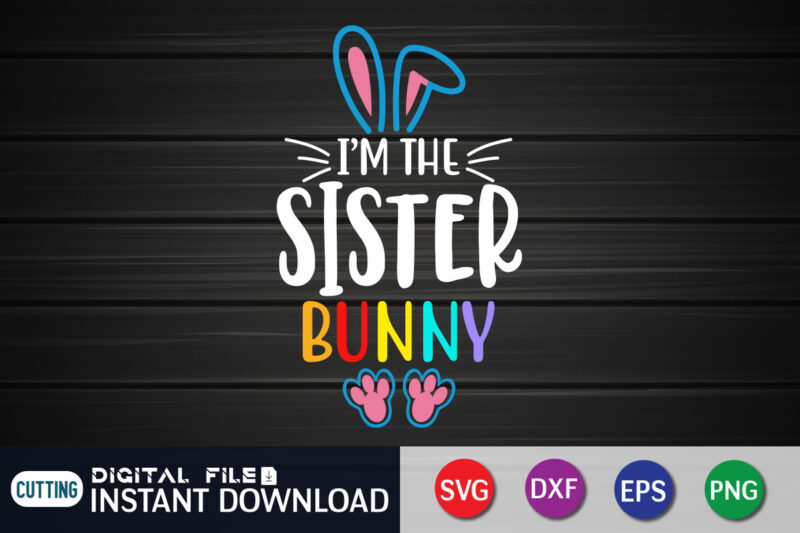 I'm The sister Bunny T shirt , I'm The sister Bunny shirt for Easter Lover, Easter Day Shirt, Happy Easter Shirt, Easter Svg, Easter SVG Bundle, Bunny Shirt, Cutest Bunny