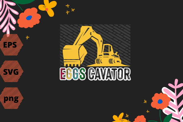 Kids EggsCavator Funny Excavator Egg Hunting Boys Happy Easter T-Shirt design svg, Kids EggsCavator, Funny, Excavator, Egg Hunting, Boys, Happy Easter, T-Shirt design vector