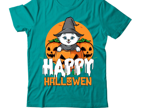 Happy hallowen vector tshirt design on sale, hallowen vector graphic tshirt design, hallowen vector tshirt design on sale, pumpkin vector tshirt design,scary night vector tshirt design, hallowen tshirt bundle, witches