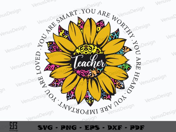 Sunflower teacher quotes svg png, teachers day tshirt design