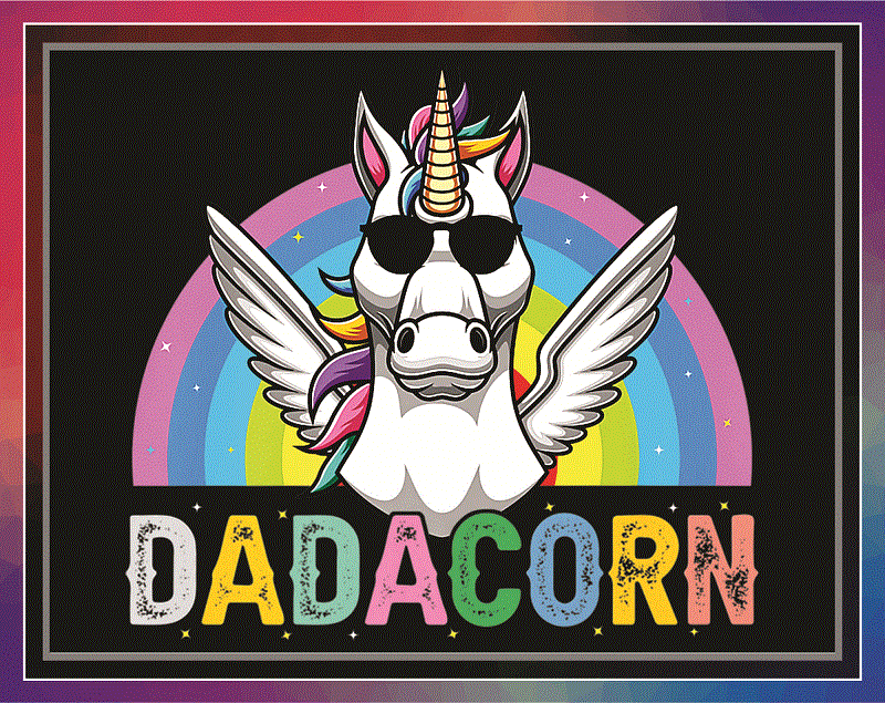 Combo 100 File, Dada Unicorn Design PNG, Unicorn Png, Digital Download, Daddy Unicorn Sublimation, Tshirt Design, Printable waterslide, 998462714