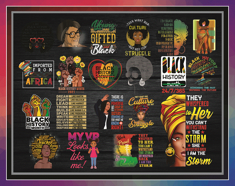 Combo 69 Black History Month African American Fist Hand Png/ Black Girls Been Magic Black History Month/ Black Lives Matter Png Bundle 941125474