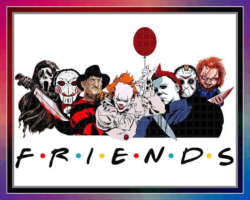 Combo 6 Horror Killers PNG, Horror Characters Friends PNG, Friends,Horror Friends Png,Horror Movie characters,halloween friend PNG 857753560