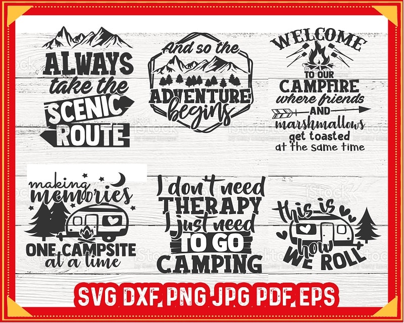 Camping SVG Bundle, Camp Life SVG Cut Files, Commercial Use,Instant Download, Summertime Adventure SVG Bundle,Printable Vector Prints 693608612