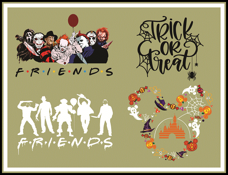 14 Halloween Horror Movie Killers, Scary Friends Png, Horror Characters Friends PNG, Horror Friends Png, Halloween friend PNG 866826266