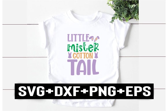 Little mister cotton tail t shirt vector graphic