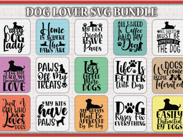 Dog svg bundle t shirt vector illustration