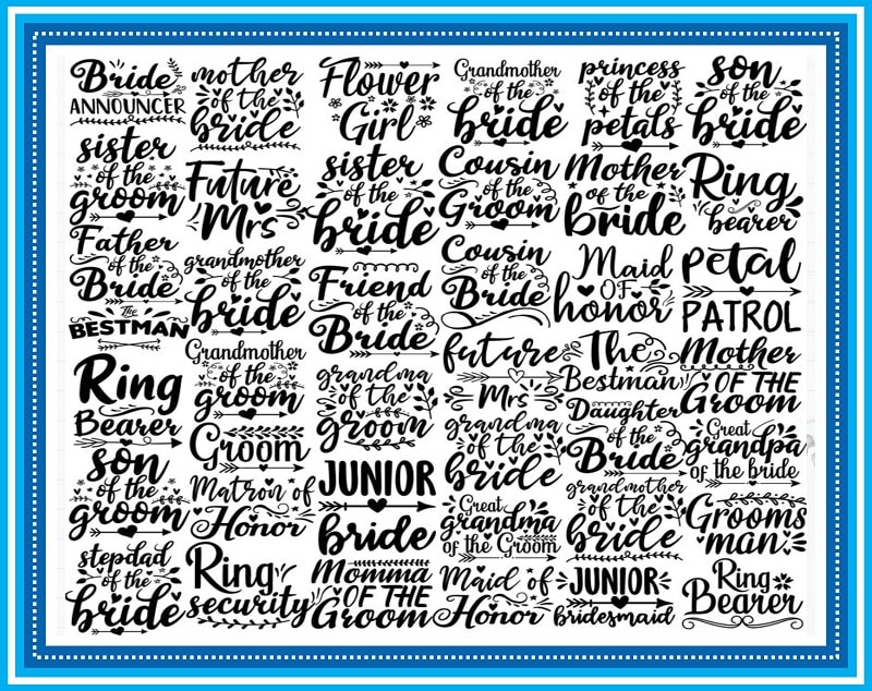 147 Designs Wedding Svg, Bride Svg, Wedding Svg Files, Bridesmaid Svg, MR And Mrs Svg, Bridal Shower Svg, Bridal Party Svg, Groom Svg 735068087