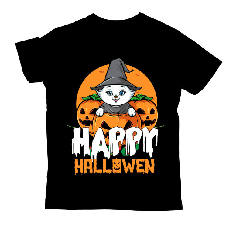 Happy Hallowen Vector Tshirt Design On Sale, Hallowen Vector Graphic Tshirt Design, Hallowen Vector tshirt Design On Sale, Pumpkin Vector Tshirt Design,Scary Night Vector Tshirt Design, Hallowen Tshirt Bundle, Witches