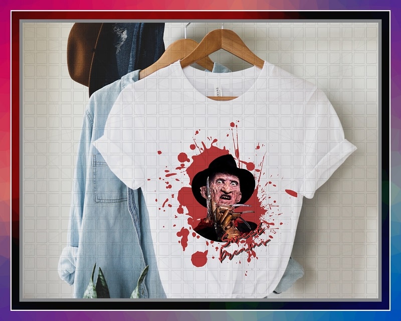 Freddy Krueger, Sweet Dreams-Nightmare On Elm St PNG, Freddy Krueger T-shirt, no physical product, digital download, Digital Print Design 1029087394