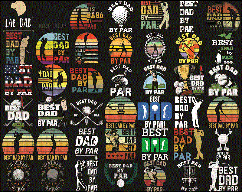 198 Best Dad By Par Vintage Sunset Golf Shirt for Men, Dad PNG Bundle, Daddy PNG,Birthday, Father Day PNG, Gift For Dad, Digital Download 1018349801